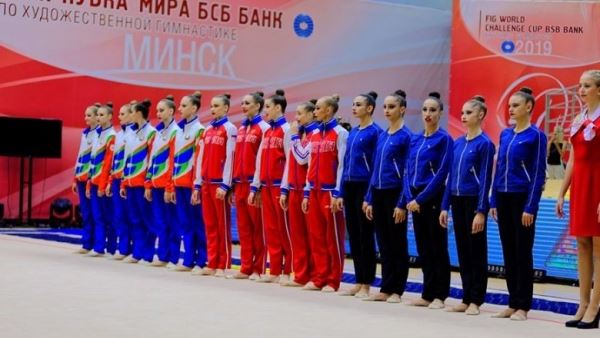 Белорусские грации завоевали бронзу в многоборье групповых упражнений на этапе КМ в Минске
